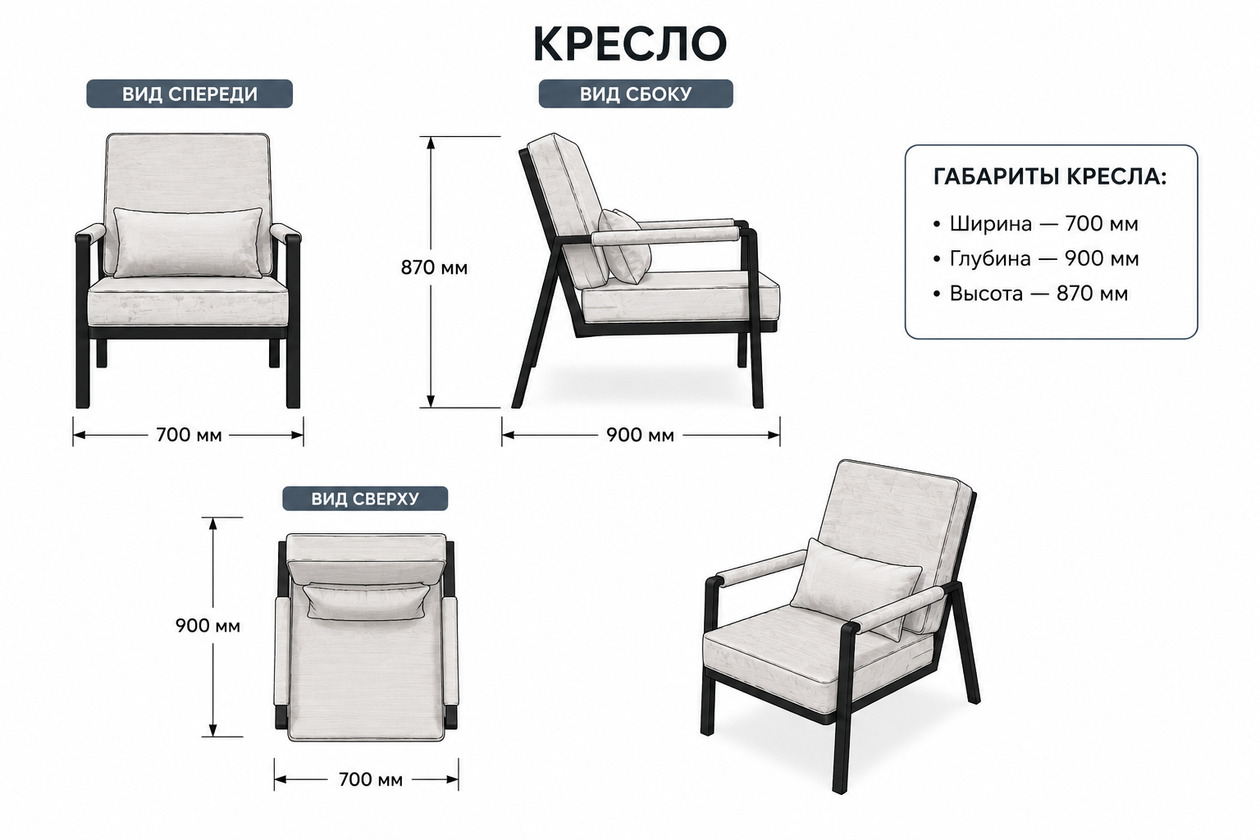 Кресло стандарт Верден Мбг