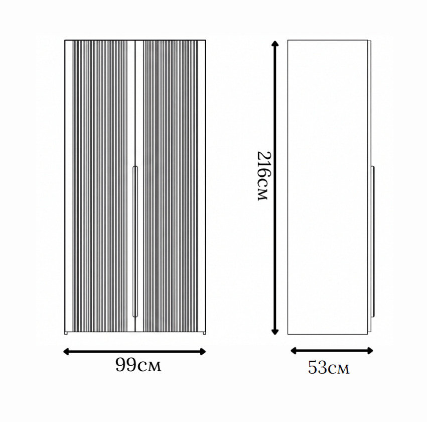 Шкаф 2D (спальня) Нора Мбг