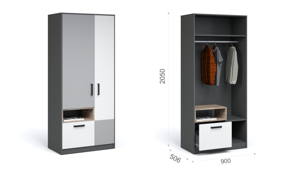 Шкаф 90 Квадро Имп