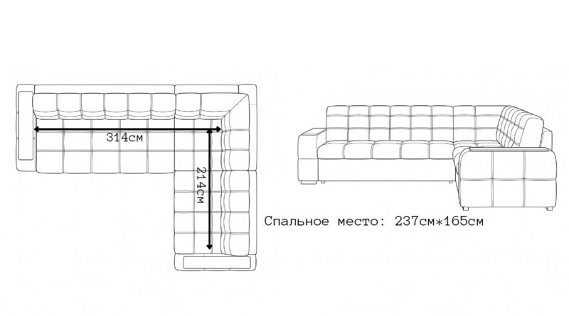 Смарт 195 с механизмом+100 с коробом+угол диван 1(ОТ)