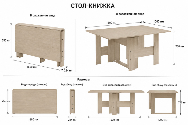 Стол-книжка Стандарт МБН